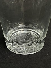 Lot of 2 Crown Royal Black Embossed Lowball Glasses Good Condition