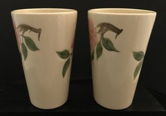 2 Vintage Franciscan Hand Painted Desert Rose 10 oz TUMBLERS Made in USA Mint