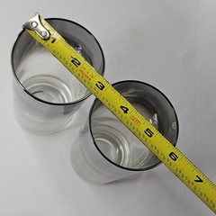 Set of 2 Highball Silver Fade Glasses Mercury Ombre MCM 12oz Tumbler Barware Cup