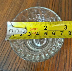 6 Vintage Low Ball MCM Diamond Pattern Rocks Whiskey Shot Cocktail Glasses – B22
