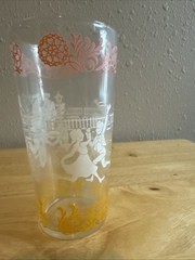 Vintage Hazel Atlas Americana Tumbler Glass – Mid Century Colonial Scene