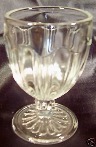HOCKING GLASS CO. COLONIAL KNIFE & FORK CRYSTAL 3-OZ FOOTED JUICE TUMBLER