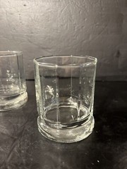 Vintage Anchor Hocking Essex Clear 10 Panel Footed Juice Glasses 6 oz Set 4
