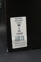 Set of 2 JOHN ROCHA Waterford Crystal Black Cut Red Wine Glasses Original Box.