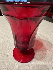 Set of 4 Fostoria JAMESTOWN RUBY RED Water Iced Tea Wine Footed Goblets 6”