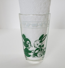 Vintage 5 Kraft Juice Glasses Swanky Swigs Kiddie Cup Green Brown Orange