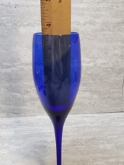 Elite Cobalt Blue by Mikasa Set of 6 Fluted Champagne Glasses