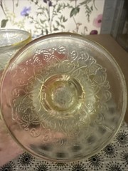 Set Of 4 Vintage Hazel-Atlas Depression Glass Florentine Juice Tumblers 3.5 inch