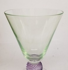 Rare SOUTHERN LIVING SOC3 «TANGO» 6 1/4″ Iced Tea Glass – Green/Purple