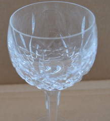 Waterford 7.5” 7 1/2″ Lismore oversize balloon hock wine goblet signed