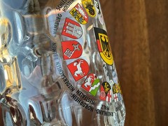 German Republic Coat of Arms 5” Glass Beer Stein by Bormioli Rocco Italy-1/4 L.