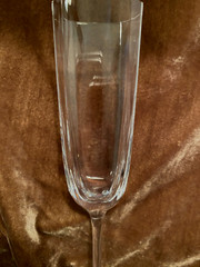 Horchow «Times Square» ~ Set of 2 Square Bowl 9″ Champagne Flutes ~ EUC