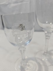 Towle Crystal Pedestal Water Goblets ( CREAMER) Genuine Lead Crystal