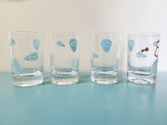 Vintage 1950’s Federal Glass MCM Atomic Amoeba Boomerang Shot Glasses 4