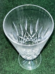 Waterford Crystal Lismore Crystal Champagne Flute Cut Glass Ireland 7.75” Signed