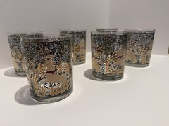 Cera «Hunt of the Unicorn» 22k Gold Set of 6 Double Old Fashioned