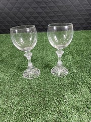 Set of 2 Mikasa The Ritz Glasses 6.5″ Tall Elegant Wine Cup