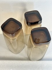 Vintage Libbey Carrington Smokey Topaz Square Highball Tumbler Kitchen Glasses