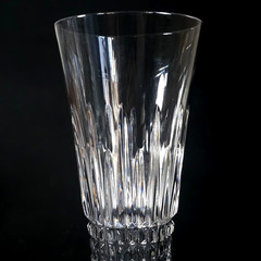 WATERFORD LISMORE DIAMOND PILSNER GLASSES, Cut Lead Crystal, 8 3/8″, 20 oz, 2PCS