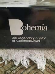Vintage Bohemia Crystal Goblets, set of 6, Czechoslovakia