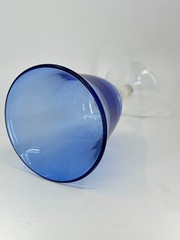 Replacement Artland Iris Cobalt Blue wine or water goblet Bulb Stem 8″H LOVELY!