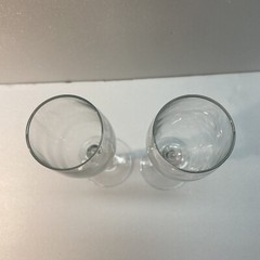 Y2K Millennium Champagne Flutes 2000 Commemorative Figural Stem Pair (2) Vintage