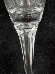 Gorham Andante Tall Platinum Crystal Champagne Flutes Tulip Stem 10″ Pair (2)