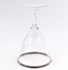 Fostoria Wedding Ring Claret Water Wine Glass Goblet Platinum Vintage USA