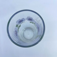 vintage cresa blue poppy glassware set of 6 tumblers retro kitchenware