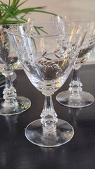Set of 6 TIFFIN FRANCISCAN «Montecarlo» Crystal Water Goblets / Glasses 10oz 6″