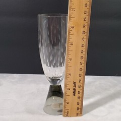 CHIPPED Rosenthal Fortuna Teardrop Smoke Stem 6.5″ Cordial Glass Vtg MCM