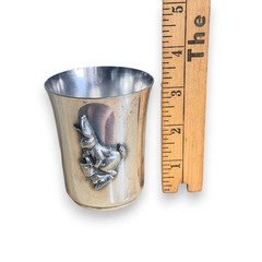 Vintage Napier Silverplate Bunny Rabbit Childs Cup 6 Oz Easter Nursery Cup