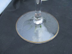 2 Long Stem Wine Glasses Green GRAPES LEAVES Votive Holders Centerpiece Decor 8″