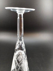 (5)~vtg~ABP Cut Champagne /Wine Flutes~7.75″~Pinwheels Crosscuts~Clean Cuts~XLNT