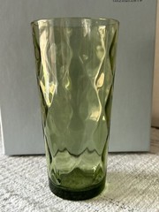 VTG MCM Hazel Optic Diamond Pattern Geometric Avocado Tumbler Glass Drinkware