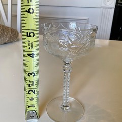 VTG Libbey Rock Sharpe Liquor Glass Stem Crystal Set of 10 Burleigh Pattern