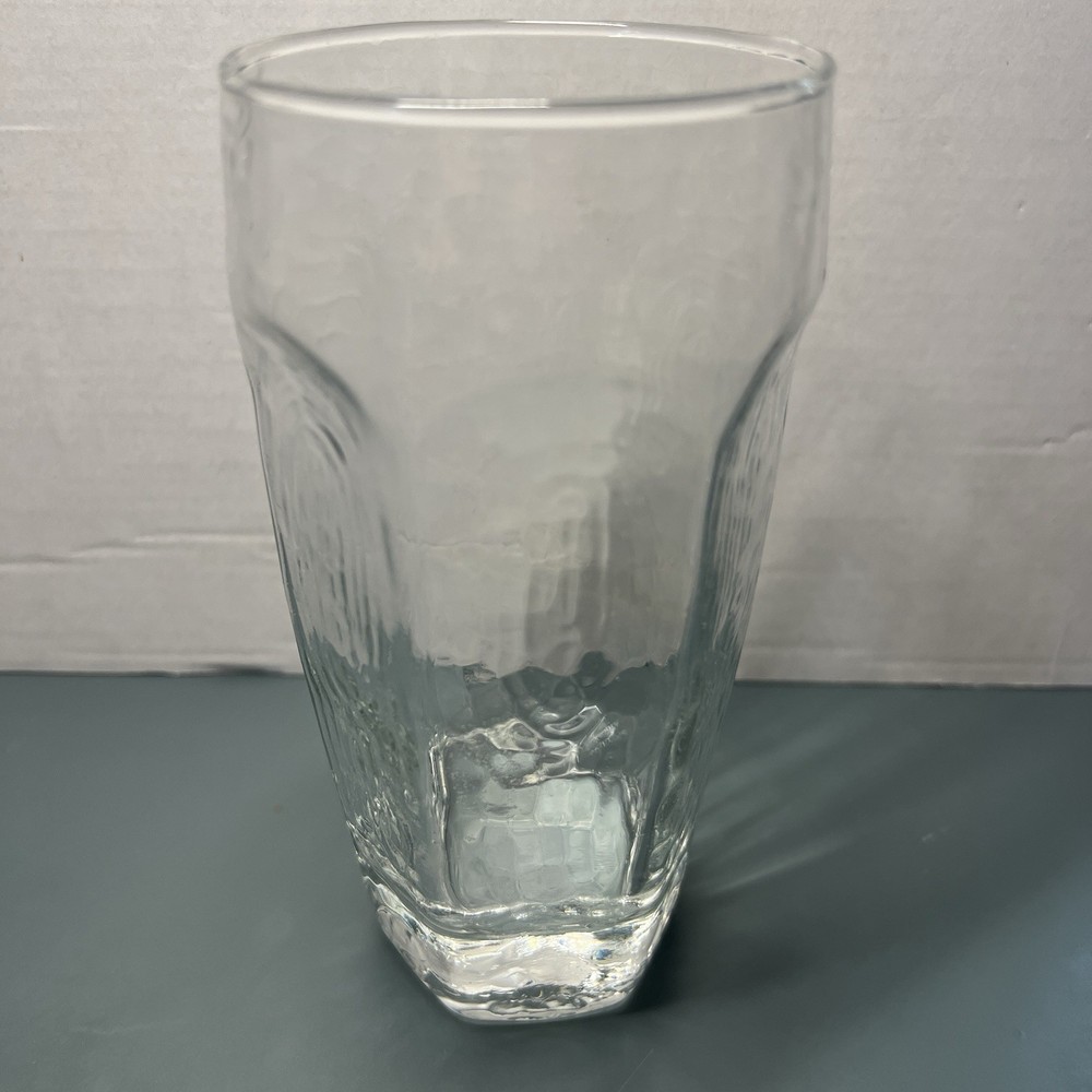 Vintage Libbey Chivalry Clear Textured 6 Panel Cooler Glass Tumbler 16oz