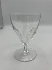 Val St Lambert Water Goblet Glass Gevary Pattern 5 1/8″ Tall Set of 4