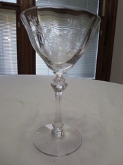 5 Tiffin Franciscan PERSIAN PHEASANT Champagne Sherbet Glasses Etched Birds