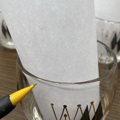 Vintage Federal Glass MCM Gold Black Harlequin Roly Poly Atomic Set of 3 Barware