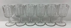 6-Piece Kokomo Jenkins 507 Clear Paneled Grape Water Cordial Glass 4″ H [#1]
