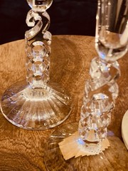 New NOS Vintage Cristal d’Arques France Millennium Champagne Flutes year 2000