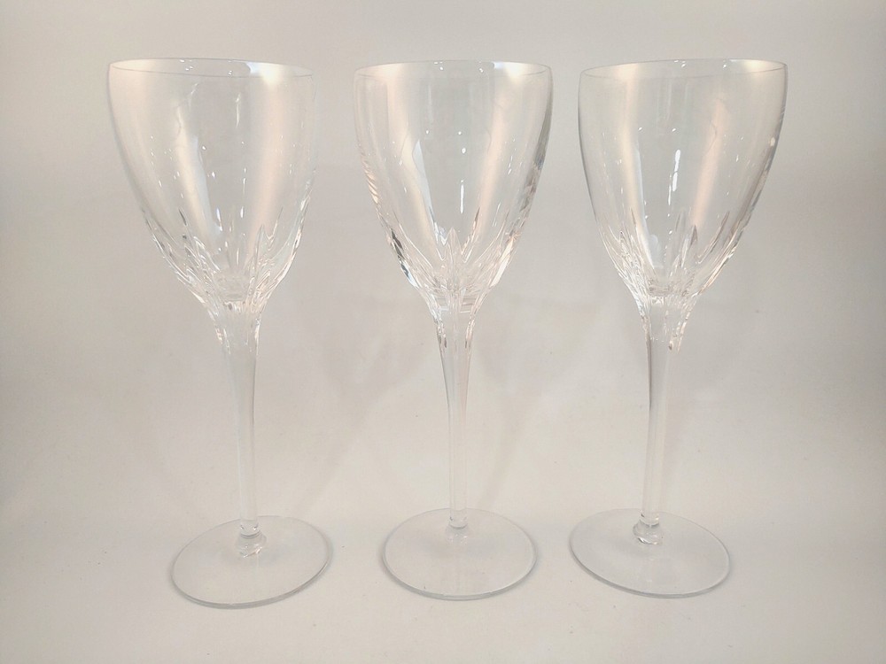 Set of 3 Lenox Firelight Clear 8 1/2″ Water Glasses – Panel Cut