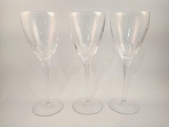 Set of 3 Lenox Firelight Clear 8 1/2″ Water Glasses – Panel Cut