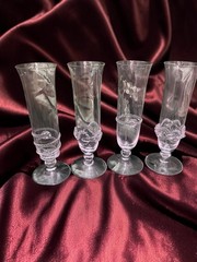 Juliska Heritage Collectors Set of 4 Handblown Champagne Flutes