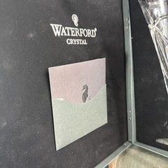 Waterford Crystal Love Romance Champagne Flutes Glasses w Box Wishes Collection