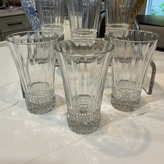 Set-6 Cristal D’Arques Durand Victoria 6 ¼” Crystal 16 oz Tumbler Glasses