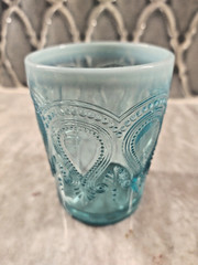 Antique Northwood Glass Co. Opalescent Blue Glass Tumbler