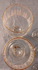 Set of 9 Vintage Libbey Arby’s Frosted White Pines Wine Goblets 7″ 9 oz.