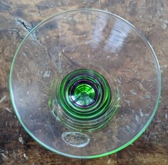 Dansk Spectra Cocktail Glasses Clear Different Color Bases 3.75″ Set Of 5